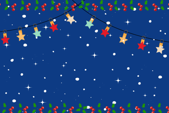 Christmas Blue Night: Premium Illustrations for Editorial & Web Design