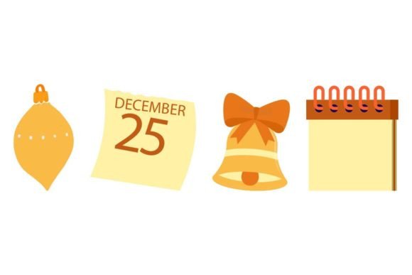 Christmas Date Illustration for Holiday Design Projects
