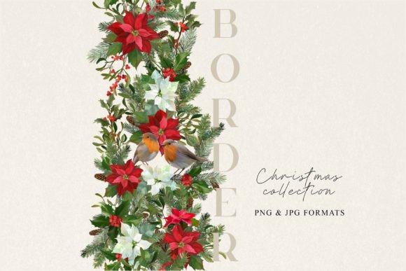 Christmas Floral Border PNG: A Designer's Review of Seasonal Illustrations