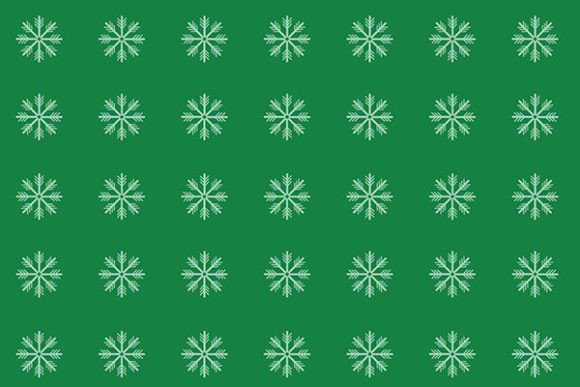 Christmas Green Background with Snowflak Illustrations