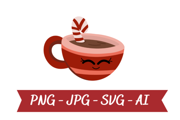 Christmas Mug Sublimation Clipart for Commercial Use