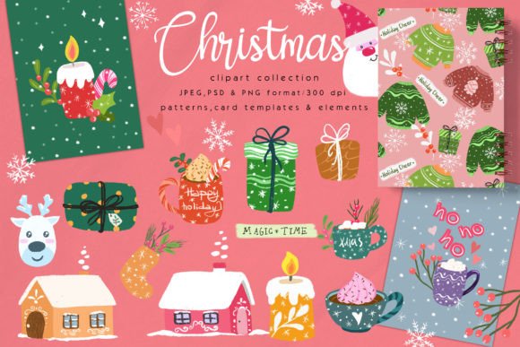 Christmas Pattern, Card Elements Pack Review