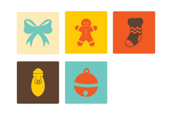 Christmas Retro Pattern Illustrations for Handmade Creations