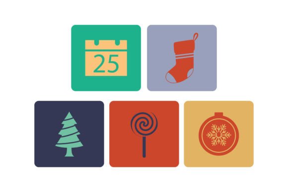 Christmas Tree Retro Illustration for Web and Content Design