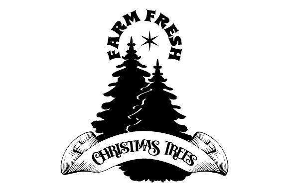 Christmas Trees Farm Fresh EPS SVG PNG for Illustrations