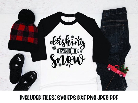 Dashing Through the Snow Christmas SVG for Illustrations
