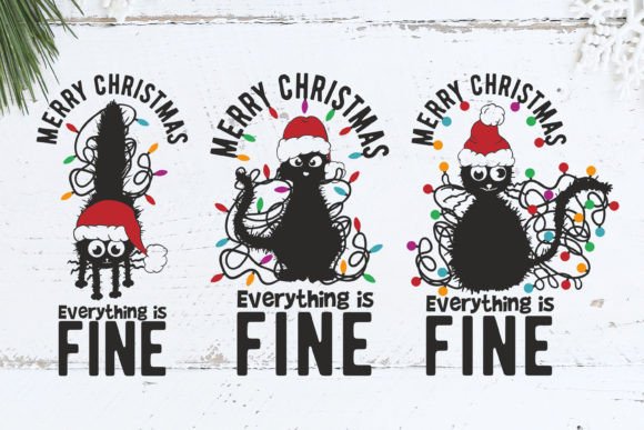 Merry Christmas Everything is Fine SVG Illustration