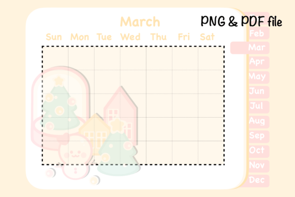 Pastel Christmas Digital Monthly Planner: A Review of Seasonal Illustrations